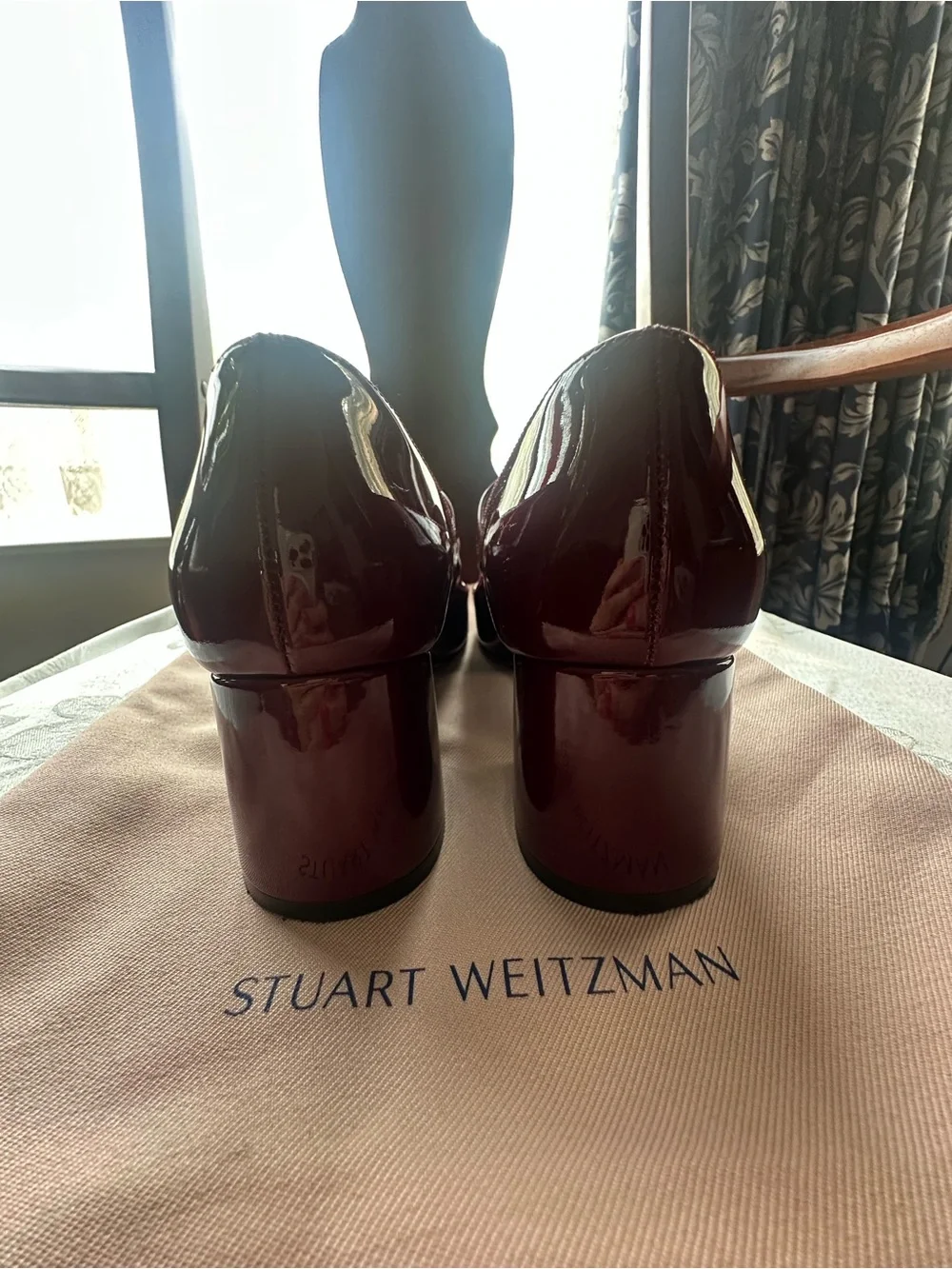 Stuart Weitzman Red Patent Leather Sloan 60 Mary Jane Heels